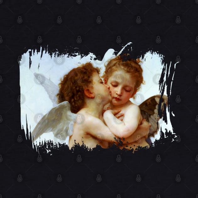 Kissing Cherub angels by Print&fun